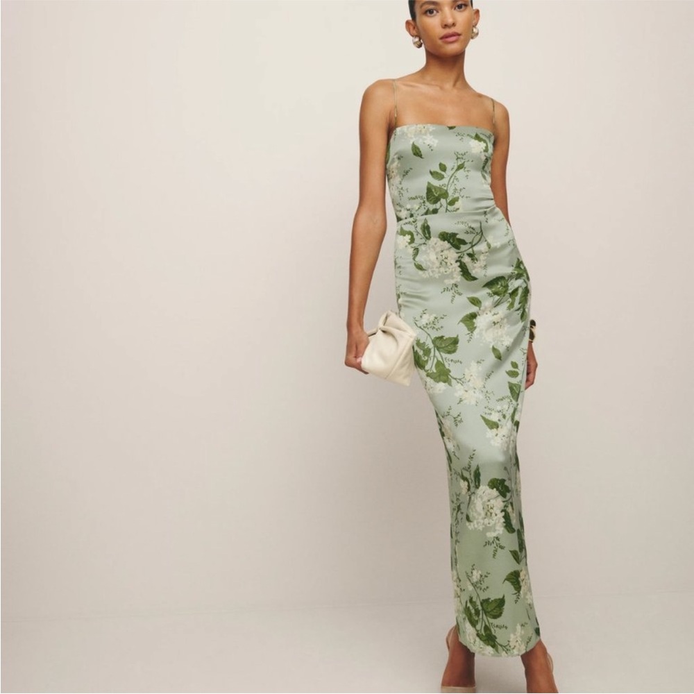 Reformation Frankie Silk Dress